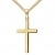 Kreuzkette Kreuz-Anhänger 585 Gold Goldkreuz für Damen und Herren + Schmuck-Etui und Zertifikat Mit Kette Länge 60 cm - 1
