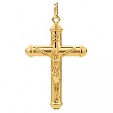 PRINS JEWELS Kreuz Anhänger Mit Jesus 14 Karat 585 Gelbgold Unisex (39) - 1