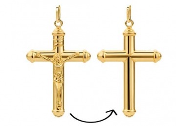 PRINS JEWELS Kreuz Anhänger Mit Jesus 14 Karat 585 Gelbgold Unisex (39) - 2