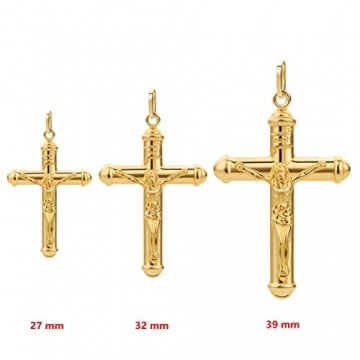 PRINS JEWELS Kreuz Anhänger Mit Jesus 14 Karat 585 Gelbgold Unisex (39) - 3