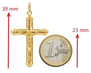 PRINS JEWELS Kreuz Anhänger Mit Jesus 14 Karat 585 Gelbgold Unisex (39) - 4