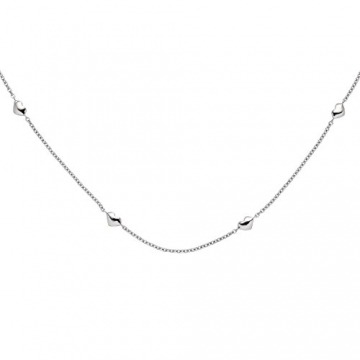 Jobo Damen Collier Halskette Herz Herzen 585 Gold Weißgold 45 cm Kette Weißgoldkette - 2