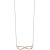 Jobo Damen Collier Halskette Unendlich 585 Gold bicolor 5 Diamanten Brillanten Kette - 3