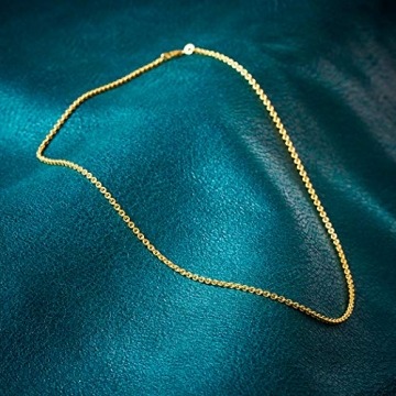 EDELIND Goldkette, Ankerkette rund Gelbgold 750/18 K, Länge 60 cm, Breite 2.4 mm, Gewicht ca. 11.8 g, NEU - 8