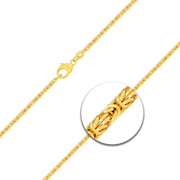 EDELIND Goldkette Herren Echtgold 1.8 mm, Königskette 750 aus Gelbgold, Kette Gold mit Stempel, Halskette mit Karabinerverschluss, Länge 60 cm, Gewicht ca. 17.5 g, Made in Germany - 2