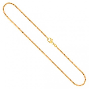 EDELIND Goldkette Herren Echtgold 1.8 mm, Königskette 750 aus Gelbgold, Kette Gold mit Stempel, Halskette mit Karabinerverschluss, Länge 60 cm, Gewicht ca. 17.5 g, Made in Germany - 1