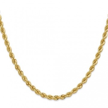 14 Karat / 585 Gold Kordelkette Gelbgold Breite 4.40 mm (Rope kette) Unisex Goldkette (60) - 2