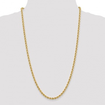 14 Karat / 585 Gold Kordelkette Gelbgold Breite 4.40 mm (Rope kette) Unisex Goldkette (60) - 3