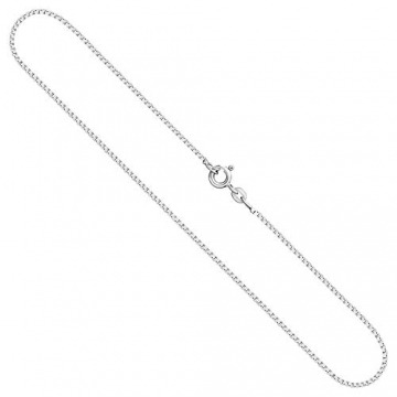 EDELIND Goldkette, Venezianerkette Weißgold 585/14 K, Länge 50 cm, Breite 1.2 mm, Gewicht ca. 5.3 g, NEU - 1