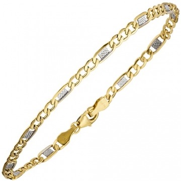 JOBO Damen-Armband aus 333 Gold Bicolor 19 cm - 1