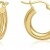 14 Karat 585 Gold Hochglanz Creolen Ohrringe Gelbgold (22 Millimeter) - 1