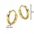 14 Karat 585 Gold Rund Creolen Diamantiert Italienisch Ohrringe Gelbgold - HLK-62 - 4