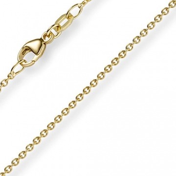 1,5mm Rund-Ankerkette aus 585 Gold Gelbgold Kette Collier Halskette, 55cm - 1