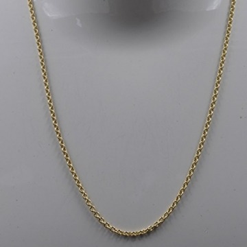 2,0 mm 750-18 Karat Gold Halskette Ankerkette rund massiv hochwertige Goldkette, Kettenlänge:60 cm - 3