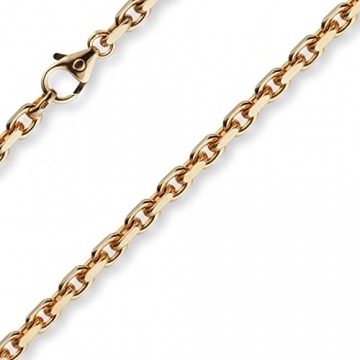 4mm Kette Collier Ankerkette Halskette aus 750 Gold Rotgold massiv 50cm - 1