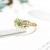 Beydodo Partnerringe 750 Blatt mit Tsavorite und Diamond Gold Ringe Verlobungsring 56 (17.8) - 4