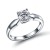 Bishilin Partnerringe Weißgold 750, Verlobungsring Weißgold Damen Ring 4-Steg-Krappenfassung mit 0.5ct Diamant Große 63 (20.1) - 1