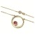 Collier 750/- Gelbgold matt Turmalin Cabochon pink rund 47cm - 3