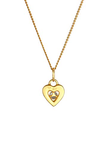 Elli Halskette Damen Herz Liebe Charmant mit Zirkonia Steinen 585 Gelbgold - 4