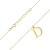Goldene Damen Halskette 585 14k Gold Gelbgold Kette mit Anhänger Buchstabe D natürlicher echt Diamanten Brillanten Gravur - 3