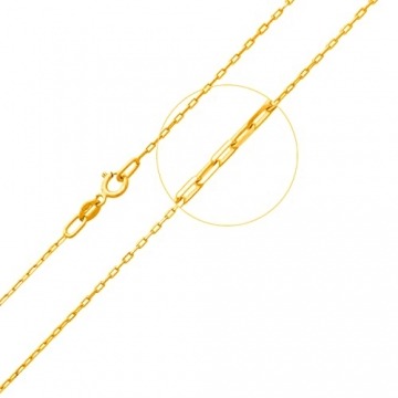 Goldene Damen Kette Ankerkette 585 14k Gold Gelbgold 50cm Gravur - 5