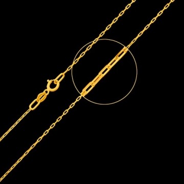 Goldene Damen Kette Ankerkette 585 14k Gold Gelbgold 50cm Gravur - 6