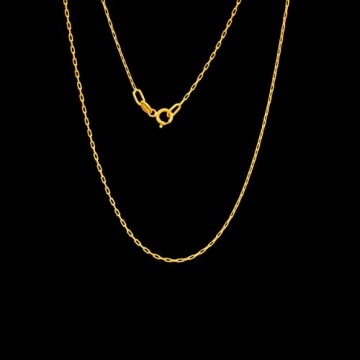 Goldene Damen Kette Ankerkette 585 14k Gold Gelbgold 50cm Gravur - 7