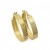 Kleine Griechische Schlüssel Ohrringe Creolen Gelbgold Aus 18 Karat / 750 Gold Diamantiert (3 x 14 Ø mm) - PRI37A - 1