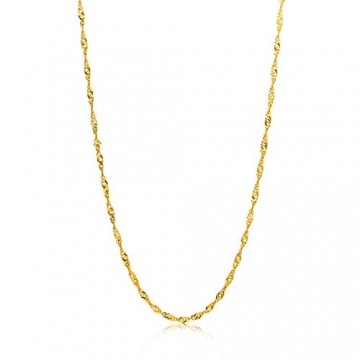 Miore Kette Damen Singapur Halskette Gelbgold 14 Karat / 585 Gold, Länge 45 cm Schmuck - 1