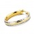 Miore Ohrringe Damen Creolen Bicolor aus Gelbgold und Weißgold 9 Karat / 375 Gold, Ohrschmuck - 4