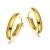 Miore Schmuck Damen glänzende Creolen Ohrringe aus Gelbgold 9 Karat / 375 Gold - 1