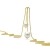 MIORE Schmuck Damen Halskette mit Kettenanhänger 2 runde weiße Süßwasserperlen 8 mm Kette aus Gelbgold 14 Karat / 585 Gold, Länge Einstellbar 42-45cm - 3