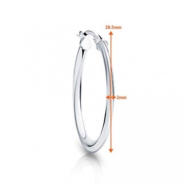 Orovi Damen Gold -Creolen Ohrringe Weißgold Ohrringe 18Karat (750) Ohr-Schmuck - 3