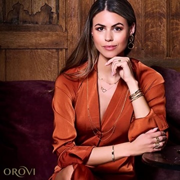 Orovi Damen Gold -Creolen Ohrringe Weißgold Ohrringe 18Karat (750) Ohr-Schmuck - 5