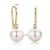 Orovi Damen Ohrringe Perlen Set Diamant Ohrstecker 18Karat Gold Gelbgold (750) Schmuck Brillianten 0.06 ct - 3