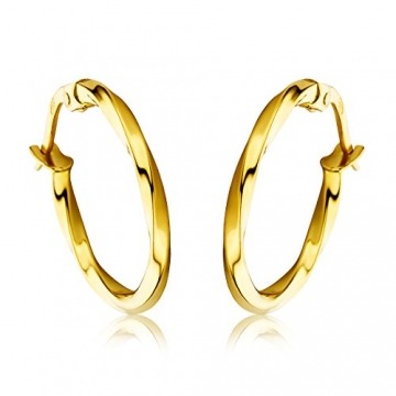 Orovi Ohrringe Damen Gelbgold 14 Karat / 585 Gold Creolen - 2