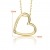 OROVI Schmuck Damen 0.01 Ct Diamant Halskette Gelbgold Kettenanhänger Herz mit Solitär Brillant Kette aus 14 Karat (585) Gold, 45 cm lang - 3