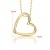 OROVI Schmuck Damen 0.01 Ct Diamant Halskette Gelbgold Kettenanhänger Herz mit Solitär Brillant Kette aus 14 Karat (585) Gold, 45 cm lang - 3