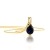Orovi Schmuck Damen Halskette aus Gelbgold mit Tropfen Kettenanhänger Edelstein Geburtsstein des Monats September blauer Saphir Kette 14 Karat (585) Gold - 3