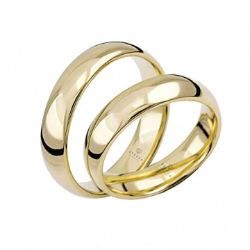 Paar 585 Gold Klassische Trauringe Gold Hochzeitsringe Eheringe Paarring 14K - 1