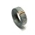 Ring Carbon grau Rotgold Steg 750/- Rotgold matt breit strukturiert 7,5mm Ehering Trauring Bandring #58 - 3
