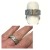 Ring Carbon grau Rotgold Steg 750/- Rotgold matt breit strukturiert 7,5mm Ehering Trauring Bandring #58 - 4