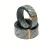 Trauringe 750/- Rotgold matt + Carbon grau strukturiert breit markant modern - 3