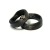 Trauringe Carbon schwarz Brillant (0,05ct) Gelbgold 750/- modern ausgefallen Eheringe Partnerringe - 1