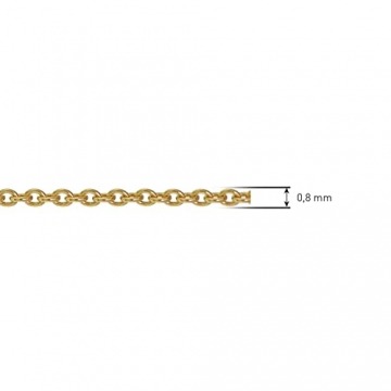 trendor Halskette für Anhänger 14 Karat Gold 585 Ankerkette 0,8 mm breit wunderschöne Geschenkidee, Halsschmuck für Damen und Herren, 41810-50 50 cm - 4