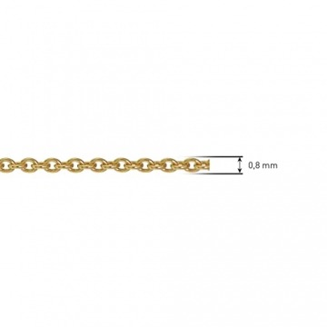 trendor Halskette für Anhänger 18 Karat Gold 750 Ankerkette 0,8 mm breit eleganter Halsschmuck für Damen, wunderschöne Geschenkidee für Frauen, 41814-40 40 cm - 3