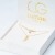 Goldene Damen Halskette 585 14k Gold Gelbgold Kette mit Anhänger Engelsflügel Kugel Zirkonia Gravur - 2