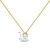 Miore Kette Damen 0.10 Ct Diamant Halskette mit Anhänger Solitär Diamant Brillant Kette aus Gelbgold 14 Karat / 585 Gold, Halsschmuck 45 cm lang - 2