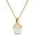 Miore Kette Damen Halskette mit Anhänger weiße Süßwasserperle aus Gelbgold 9 Karat / 375 Gold, Halsschmuck 45 cm - 1
