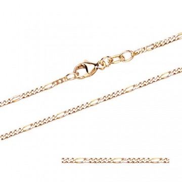 1,5 mm 42 cm 750-18 Karat Gelbgold Figarokette massiv Gold hochwertige Halskette 2,8 g - 2